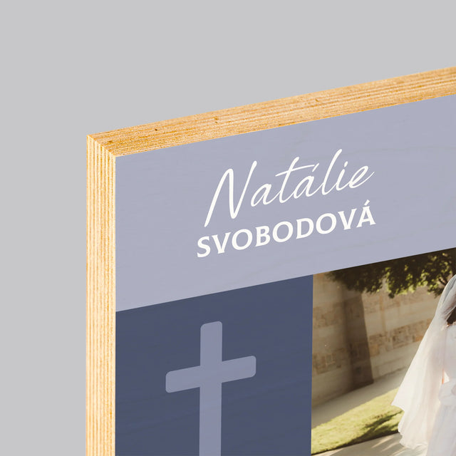 Fotografie a podpis: Anděl Boží přijímání - tisk na dřevo | Česká republika