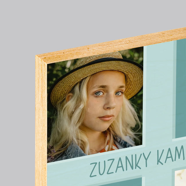 Fotografická koláž: První přijímání - tisk na dřevo | Česká republika