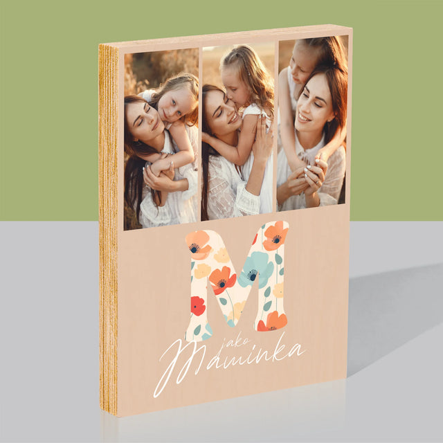 Fotokoláž: M Like Mommy - tisk na dřevo | Česká republika