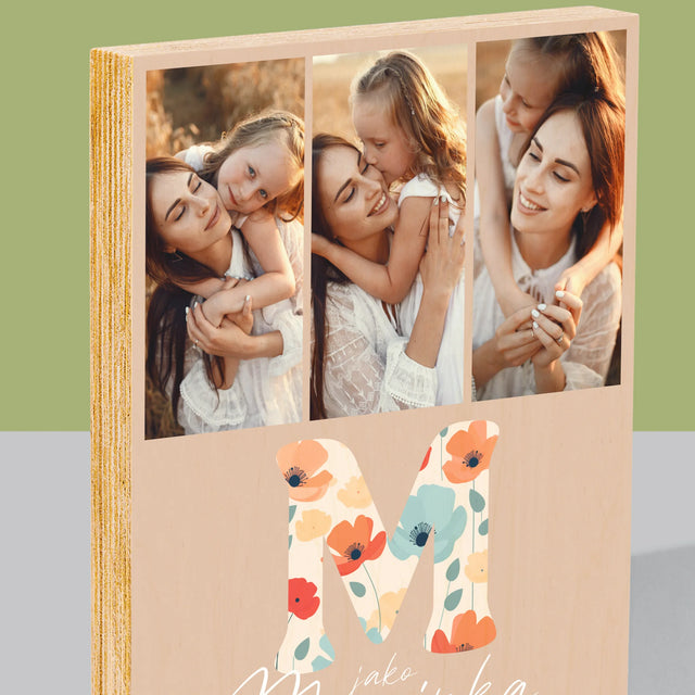 Fotokoláž: M Like Mommy - tisk na dřevo | Česká republika