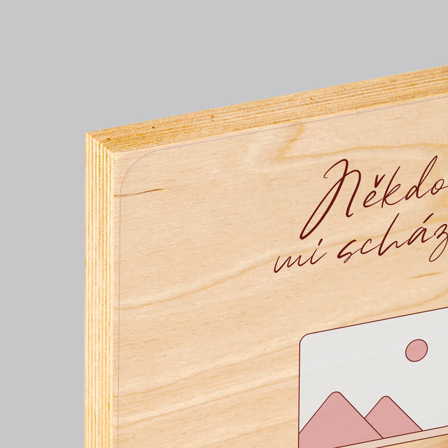 Jméno a podpis: Chybí mi někdo, svědek - tisk na dřevo | Česká republika