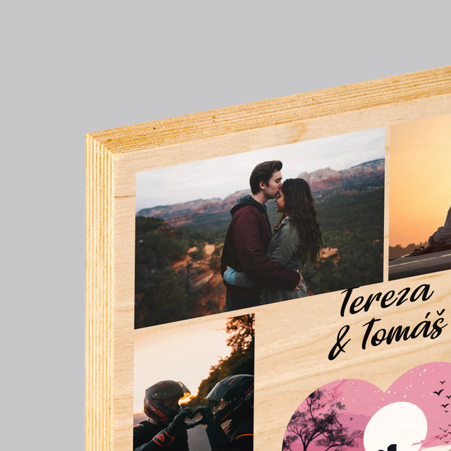 Fotografická koláž: Cesta k srdci - tisk na dřevo | Česká republika