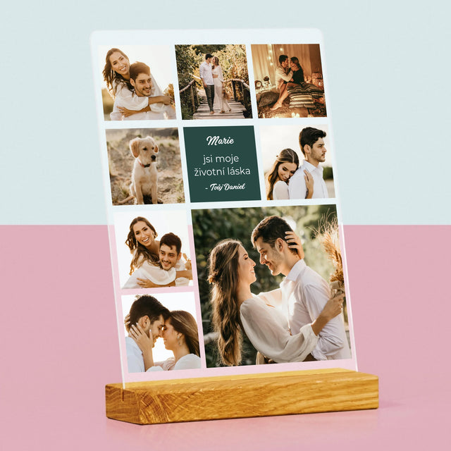 Fotokoláž: Koláž Milostná - Tisk Na Akrylovém Skle