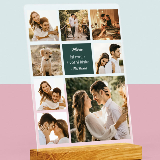 Fotokoláž: Koláž Milostná - Tisk Na Akrylovém Skle
