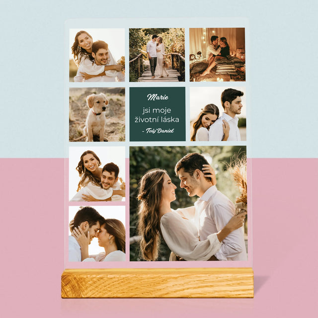 Fotokoláž: Koláž Milostná - Tisk Na Akrylovém Skle