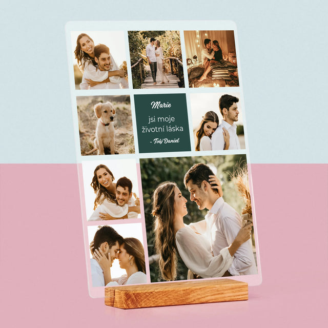 Fotokoláž: Koláž Milostná - Tisk Na Akrylovém Skle