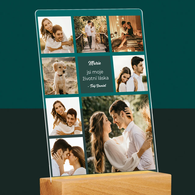 Fotokoláž: Koláž Milostná - Tisk Na Akrylovém Skle