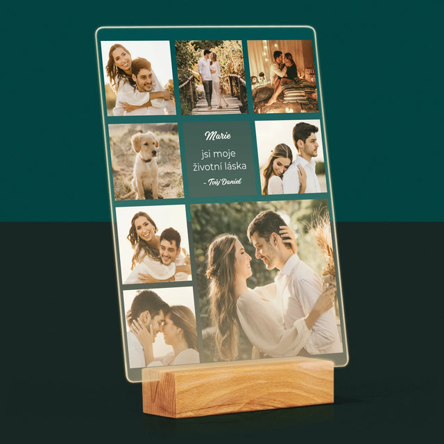 Fotokoláž: Koláž Milostná - Tisk Na Akrylovém Skle