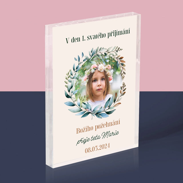 Fotka A Textem: V Den 1. Svatého Přijímání - Akrylový Blok