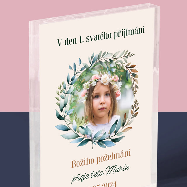 Fotka A Textem: V Den 1. Svatého Přijímání - Akrylový Blok
