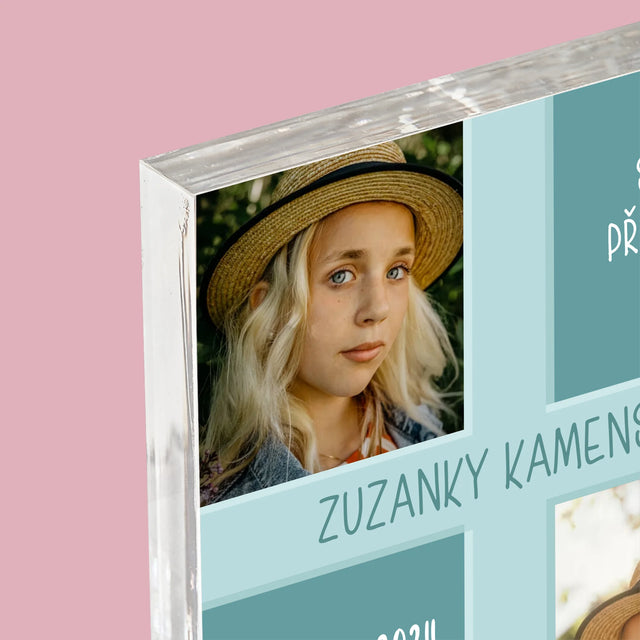 Fotokoláž: První Přijímání - Akrylový Blok