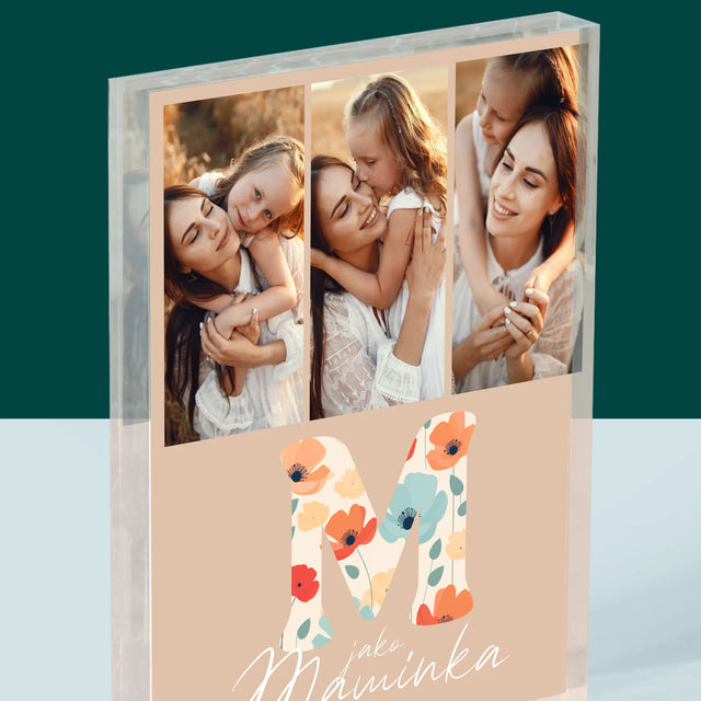 Fotokoláž: M Jako Maminka - Akrylový Blok