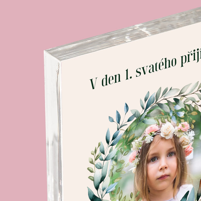 Fotka A Textem: V Den 1. Svatého Přijímání - Akrylový Blok