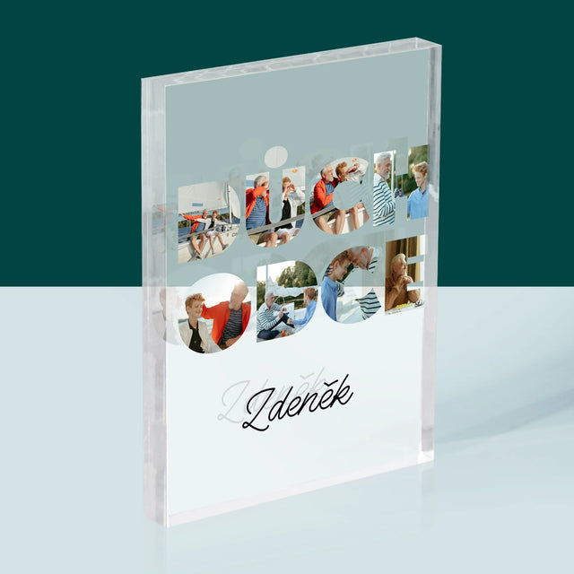 Slovo Z Fotek: Důchodce - Akrylový Blok