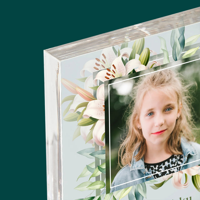 Fotka A Textem: Na Památku Prvního Přijímání - Akrylový Blok