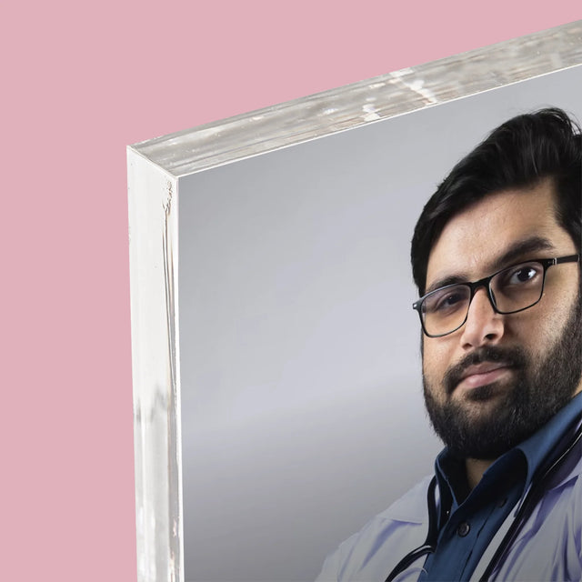 Fotka A Textem: Lékař Definice - Akrylový Blok