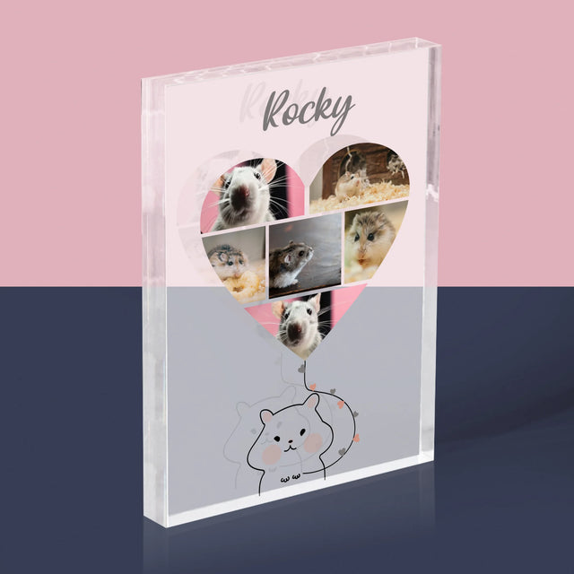 Fotokoláž: Křeček - Akrylový Blok