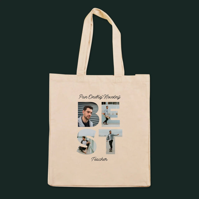 Slovo Z Fotek: Best Teacher - Plátěná Taška