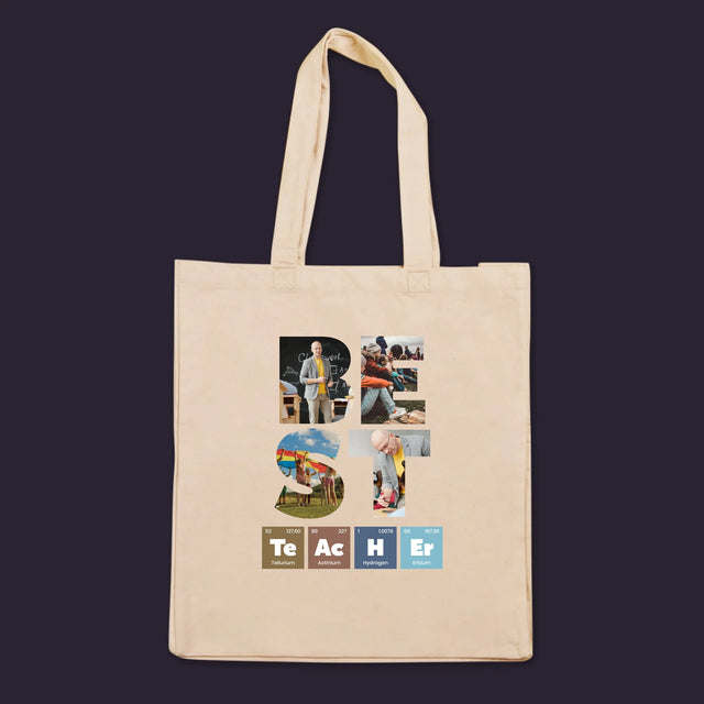 Slovo Z Fotek: Best Teacher Prvky - Plátěná Taška