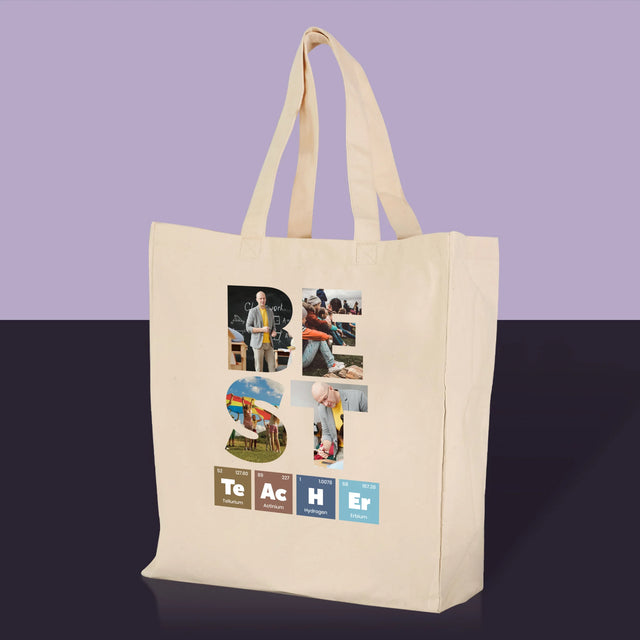 Slovo Z Fotek: Best Teacher Prvky - Plátěná Taška