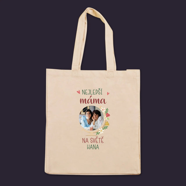 Fotka A Textem: Nejlepší Máma Svět - Plátěná Taška