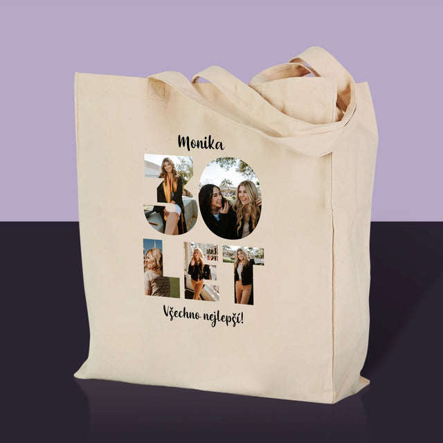 Slovo z fotografií: 18 let - potištěná plátěná taška | ČR