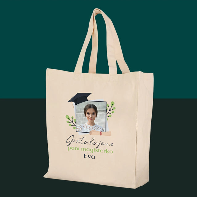 Fotka A Textem: Gratulujeme Paní Magisterko - Plátěná Taška