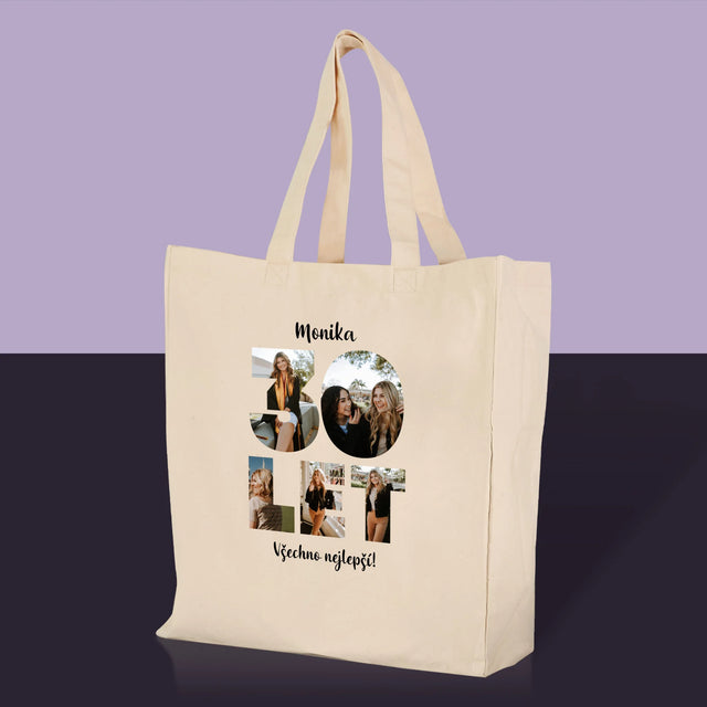 Slovo z fotografií: 18 let - potištěná plátěná taška | ČR