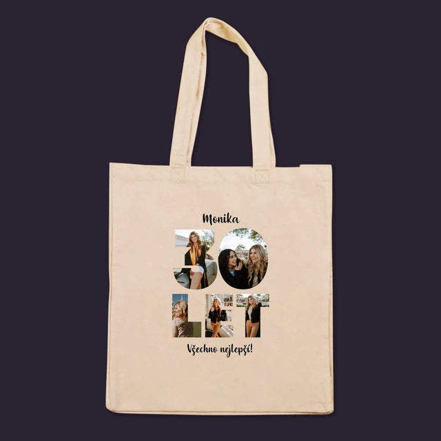 Slovo z fotografií: 18 let - potištěná plátěná taška | ČR
