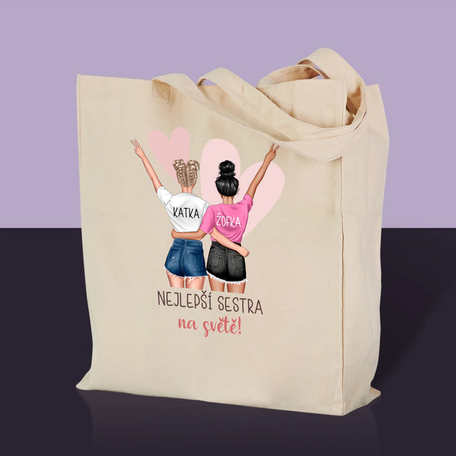 Designér Postav: Nejlepší Sestra Na Světě - Plátěná Taška