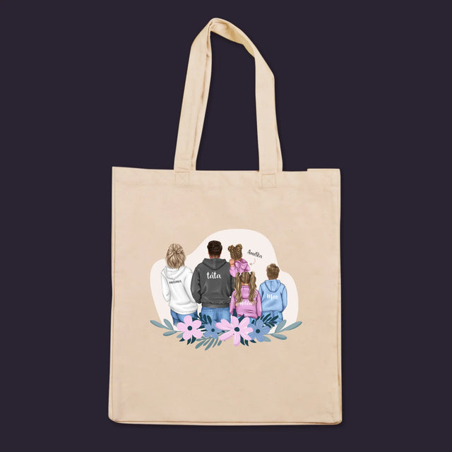 Designér Postav: Rodina S Dětmi - Plátěná Taška