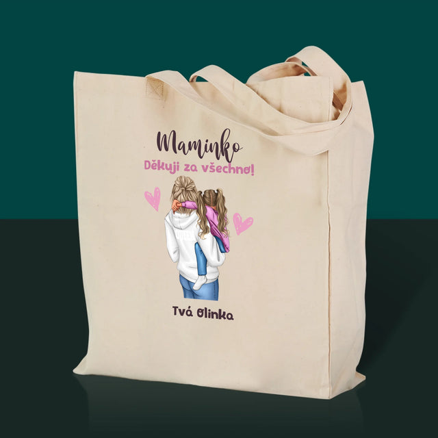 Designér Postav: Máma S Dítětem - Plátěná Taška