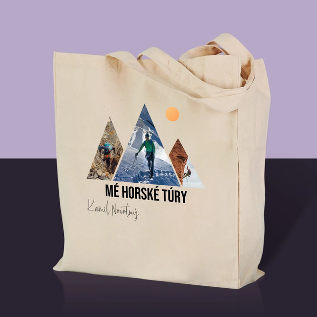 Fotokoláž: Mé Horské Túry - Plátěná Taška