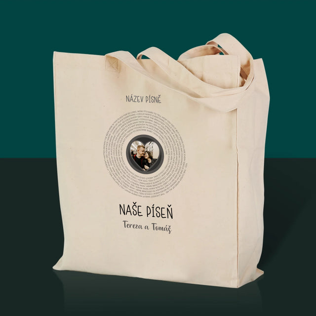 Fotka A Textem: Naše Píseň - Plátěná Taška