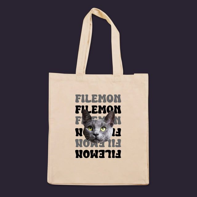 Tvoje Postava: Fotka Mazlíčka S Jménem - Plátěná Taška