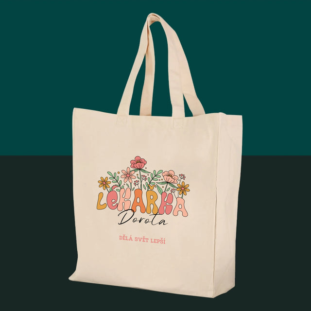 Jméno A Nápis: Lékařka - Plátěná Taška