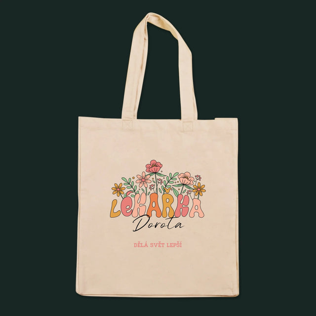 Jméno A Nápis: Lékařka - Plátěná Taška