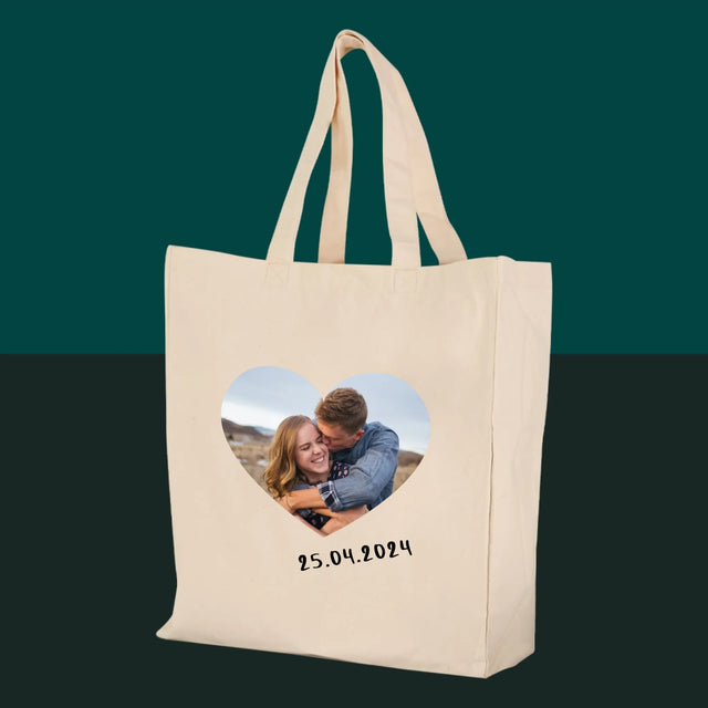 Fotka A Textem: Fotka V Srdci - Plátěná Taška