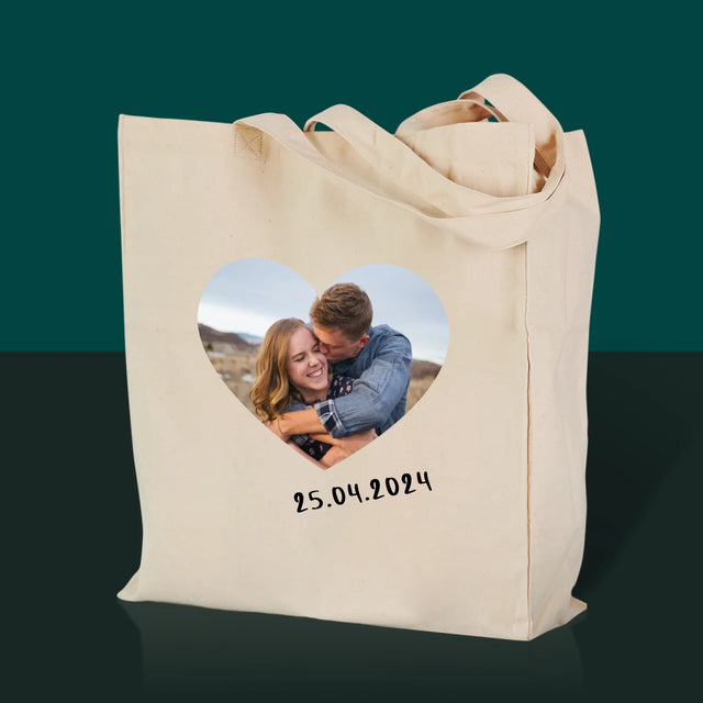 Fotka A Textem: Fotka V Srdci - Plátěná Taška