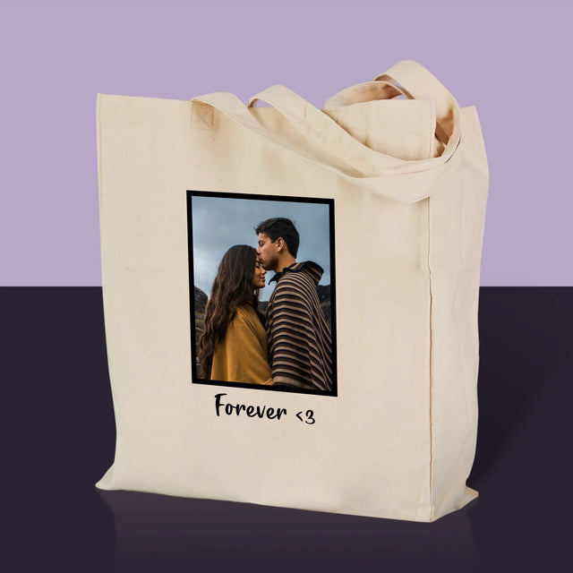 Fotka A Textem: Fotka V Rámečku - Plátěná Taška