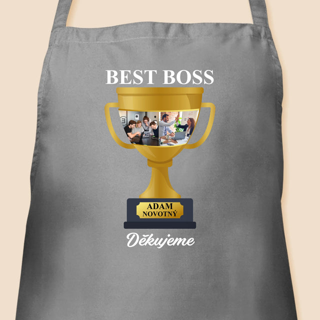 Fotokoláž: Best Boss Pohár - Zástěra