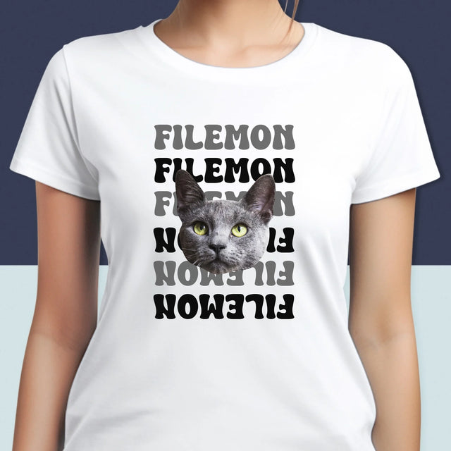 Tvoje Postava: Fotka Mazlíčka S Jménem - Damské Tričko