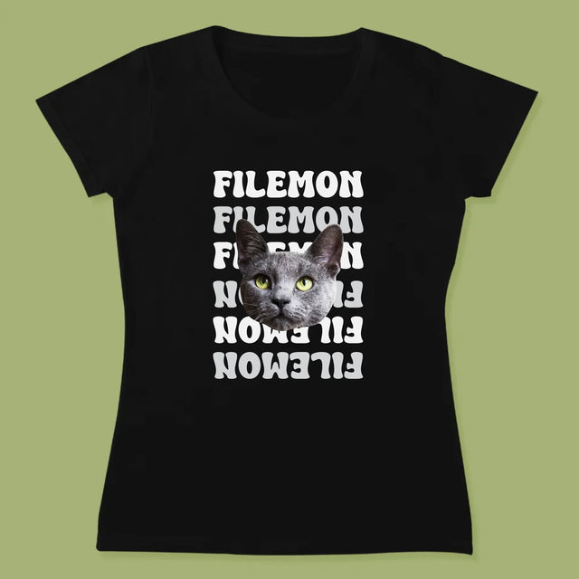 Tvoje Postava: Fotka Mazlíčka S Jménem - Damské Tričko