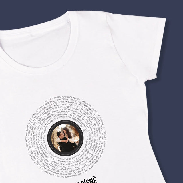 Fotka A Textem: Text Písně Na Albu - Damské Tričko