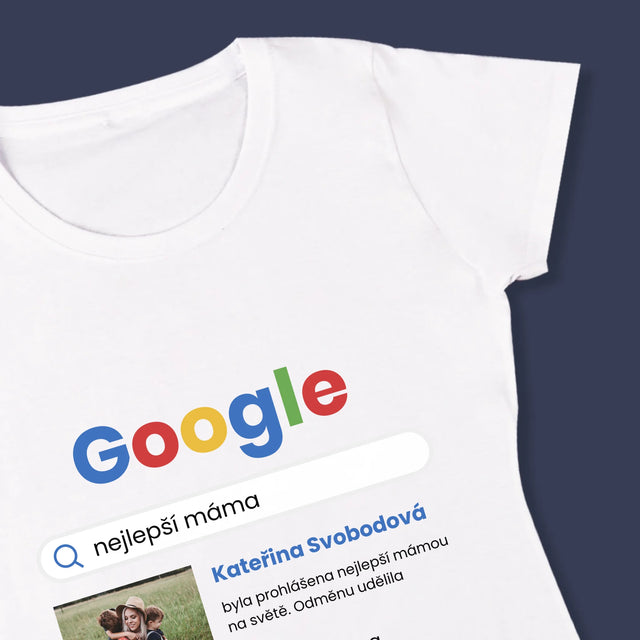 Fotka A Textem: Nejlepší Máma Výsledek Google - Damské Tričko