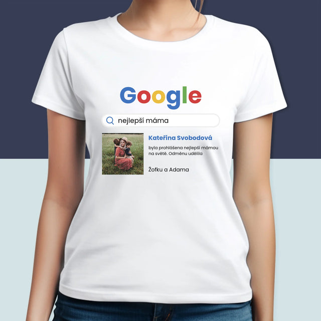 Fotka A Textem: Nejlepší Máma Výsledek Google - Damské Tričko