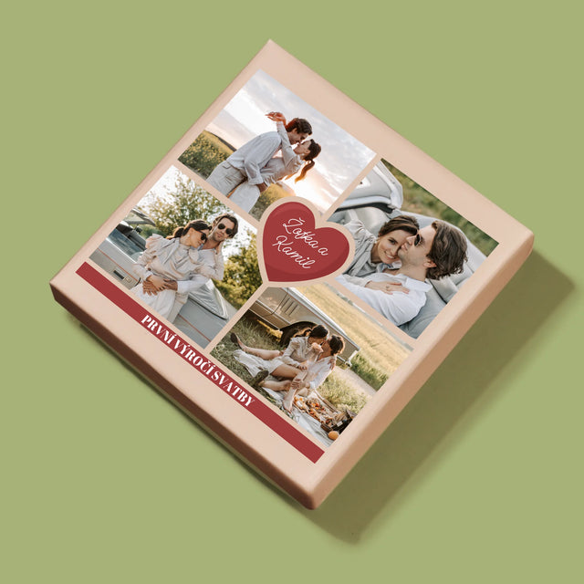 Fotokoláž: První Výročí Srdce - Puzzle