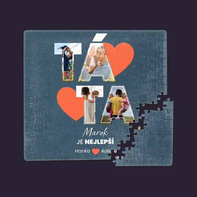 Fotokoláž: Táta Je Nejlepší - Puzzle