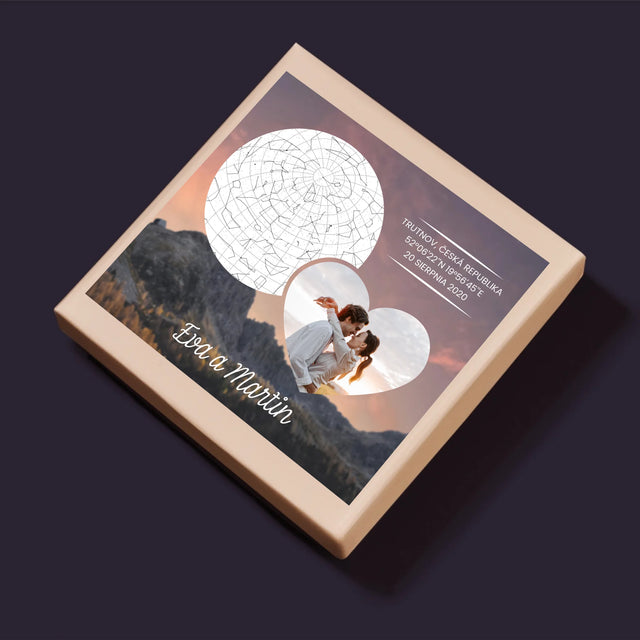 Hvězdná Mapa: Zamilovaný Pár Na Horách - Puzzle