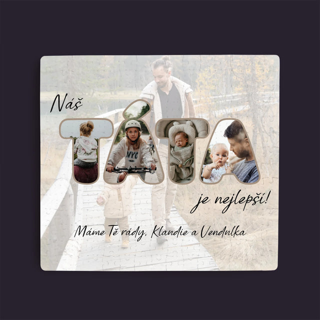 Slovo Z Fotek: Náš Táta Je Nejlepší - Puzzle